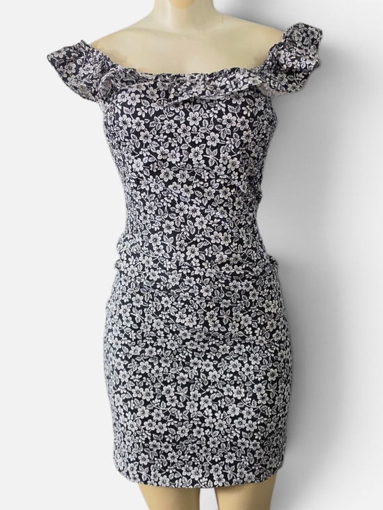 Ralph Lauren Dresses & Skirts - Vintage 90s Ralph Lauren Floral Off Shoulder Ruffle Mini Dress S